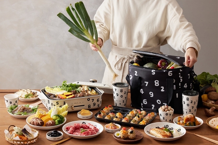 Creating a new Japanese fashion! BRUNO launches Taiwan limited SOU・SOU classic Electric Grill Pan set with five pieces.